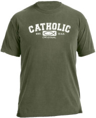 Catholic Original Pigment Dyed T-Shirt - Color: Hemp, Size: XL